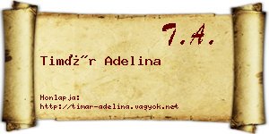 Timár Adelina névjegykártya